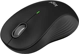 Signature M550 L Full Size Wireless Mouse - for Large Sized Hands, 2-Year Battery, Silent Clicks, Bluetooth, Multi-Device Compatibility - Black