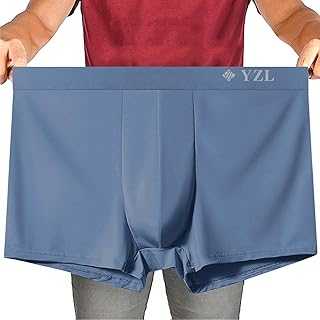 Men's Boxer Briefs ice silk Underwear Breathable Elastic oversized 7xl men panties underpants 4-pack gift box