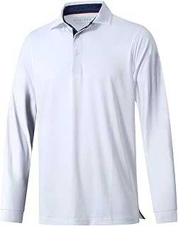 Mens Polo Shirts Short and Long Sleeve Casual Solid Stylish Dry Fit Performance Designed Collared Golf Polo Shirts for Men