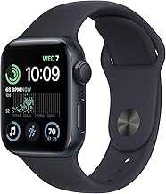 Apple Watch SE (2nd Gen) (GPS, 40mm) - Midnight Aluminum Case with Midnight Sport Band, S/M (Renewed Premium)