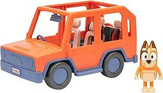 Bluey Heeler Family Road Trip 4WD Vehicle, Includes Articulated Chilli Figure, with Open Roof to Easily Fit 4 Figures Inside, Ideal for All 2.5 Inch Figures (Sold Separately)