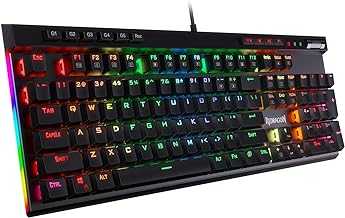 K580 VATA RGB LED Backlit Mechanical Gaming Keyboard with Macro Keys & Dedicated Media Controls, Hot-Swappable Socket, Onboard Macro Recording (Brown Switches)