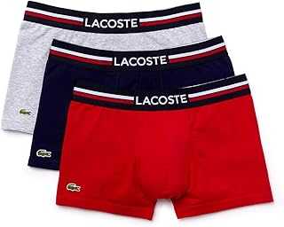 Men's Tricolor Lettered Waist Long Cotton Boxer Brief 3-Pack