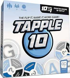 Tapple 10 | Featuring 10 Different Games in 1 | Fast-Paced Fun Family Card Game in Portable Packaging | 1 or More Players, Ages 8+