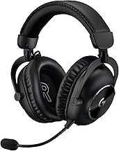 PRO X 2 Lightspeed Wireless Gaming Headphones, Detachable Boom Microphone, 50 mm Graphen Drives, DTS:X Headphone 2.0, 7.1 Surround, Bluetooth/USB/3.5 mm Aux, PC, PS5, PS4, Switch, Black