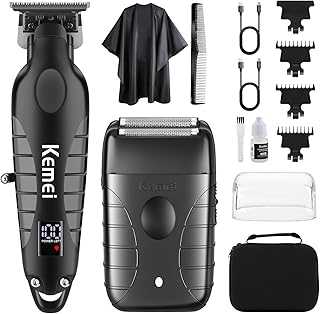 Professional Electric Foil Shaver for Men, Beard Trimmer & Men's Grooming Set, Foil Shaving Kit and Bald Head Precision Trimmer, Cordless and Rechargeable with USB, Gifts for Men