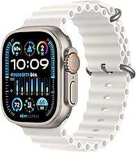 Apple Watch Ultra 2 [GPS + Cellular, 49mm] - Titanium Case With White Ocean Band, One Size (Renewed)