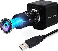 USB Camera 1080P High Speed 260fps 5-50mm 10X Optical Zoom Lens 2MP USB Webcam Manual Close up Zoom in and Out,UVC Computer Comference Golf Swing Camera for Raspberry Pi Windows Mac