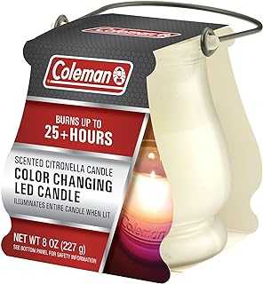 Color Changing LED Citronella Outdoor Scented Candle