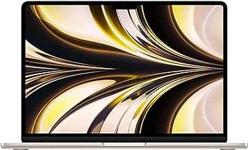 2022 MacBook Air Laptop with M2 chip: Built for Apple Intelligence, 13.6-inch Liquid Retina Display, 16GB RAM, 256GB SSD Storage, Backlit Keyboard, 1080p FaceTime HD Camera; Starlight