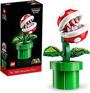 Super Mario Piranha Plant, Build and Display Super Mario Brothers Collectible for Adults and Teens, Authentically Detailed Posable Figure, Birthday Gift for Gamers and Super Mario Fans, 71426