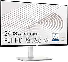 S2425HS Monitor - 23.8 Inch, FHD (1920x1080) Display, 100Hz Refresh Rate 1500:1 Contrast Ratio, TÜV Rheinland Eye Comfort 4 Star, Integrated 2x5W Speaker, Height/Tilt/Swivel/Pivot - Ash White