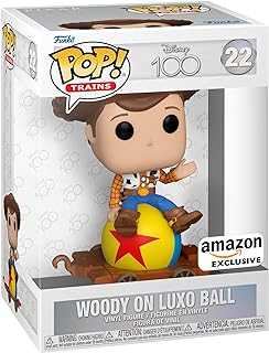 Pop! Train: Disney 100 - Woody on Luxo Ball, Woody, Amazon Exclusive