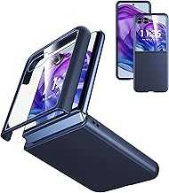 Case for Motorola Razr Plus 2024 (Razr+ 2024) with Built-in Cover Screen Protector, Thin Hard Matte Polycarbonate Cover Phone Case for Moto Razr+ 2024 - Midnight Blue