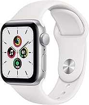 Apple Watch SE (GPS, 40mm) - Silver Aluminum Case with White Sport Band (Renewed)