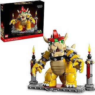 Super Mario The Mighty Bowser 71411, King of Koopas 3D Model Building Kit, Collectible Posable Character Figure with Battle Platform, Memorabilia Gift Idea for Adults and Fans of Super Mario Bros