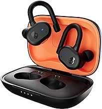 Push Active In-Ear Wireless Earbuds, 43 Hr Battery, Skull-iQ, Alexa Enabled, Microphone, Works with iPhone Android and Bluetooth Devices - True Black/Orange