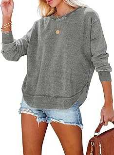 SHEWIN Oversized Sweatshirt for Women 2024 Casual Long Sleeve Pullover Crewneck Fall Fashion