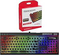 HyperX Gaming Starter Kit Alloy Elite 2 Mechanical Keyboard Red Switch with Pudding Keycaps Double Shot PBT Full 104 Key Set for PC PS4 PS5 Xbox Series X|S Xbox One (Renewed)