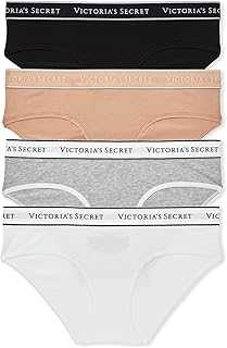 Women's Cotton Logo Hipster Underwear, Moderate Coverage Panties for Women, Multi Pack (XS-XXL)