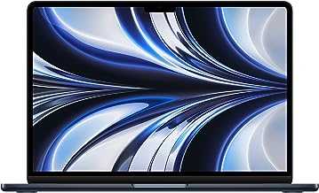 2022 MacBook Air Laptop with M2 chip: Built for Apple Intelligence, 13.6-inch Liquid Retina Display, 16GB RAM, 256GB SSD Storage, Backlit Keyboard, 1080p FaceTime HD Camera; Midnight