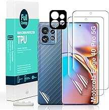 Screen Protector for Motorola Edge 40 pro 5G(6.67") 2 Pack+1 Pack Camera Len Protector+1 Back Film,Flexible TPU Film,HD Clear,Case Friendly,Bubble Free,Easy Install,Fingerprint Compatible