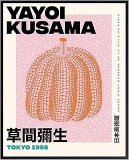 Yayoi Kusama Wall Art & Decor - Gallery Wall Art - Modern Wall Art - Contemporary Wall Art - Museum Poster - Pumpkin Picture Print - Living Room, Bedroom - Women, Men, Housewarming Gift -8x10 Unframed