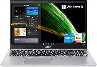 Aspire 5 A515-56-53S3 Laptop | 15.6" Full HD IPS Display | 11th Gen Intel Core i5-1135G7 | Intel Iris Xe Graphics | 8GB DDR4 | 256GB SSD | WiFi 6 | Fingerprint Reader | BL Keyboard | Windows 11