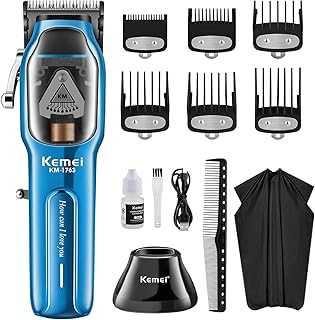 Professional Hair Clippers for Men Cord/Cordless Hair Cutting Kits, Hair & Beard Trimmer, Adjustable Barber Clippers with USB Rechargeable, KM-1763