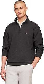 Men's Long Sleeve Fleece Quarter Zip Pullover Sweatshirt