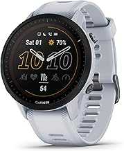 Forerunner® 955, GPS Running Smartwatch, Tailored to Triathletes, Long-Lasting Battery, Whitestone