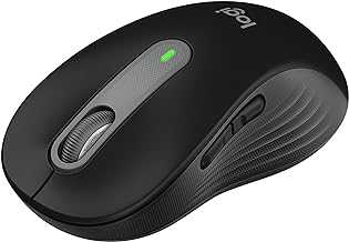 Signature M650 L Full Size Wireless Mouse - For Large Sized Hands, 2-Year Battery, Silent Clicks, Customizable Side Buttons, Bluetooth, for PC/Mac/Multi-Device/Chromebook - Black