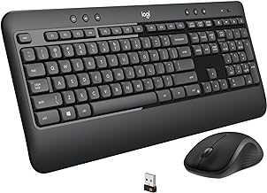 MK540 Advanced Wireless Keyboard and Mouse Combo for Windows, 2.4 GHz Unifying USB-Receiver, Multimedia Hotkeys, 3-Year Battery Life, for PC, Laptop