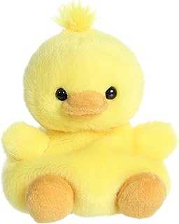 Aurora® Adorable Palm Pals™ Darling Duck Stuffed Animal - Pocket-Sized Play - Collectable Fun - Yellow 5 Inches