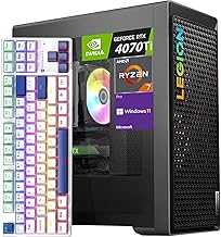 Legion Pro Ryzen 7 RTX 4070 Ti Super Extreme Gaming Desktop, AMD Ryzen 7 7700, NVIDIA GeForce RTX 4070 Ti Super, 64GB RAM, 2TB SSD, Win 11 Pro, with Machenike Mechanical Keyboard Bundle