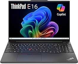 Lenovo ThinkPad E16 Business Laptop (16" FHD+ Display, AMD Ryzen 5 7530U(> i7-1165G7), 16GB RAM, 512GB SSD) Fingerprint, Backlit, 1080p Webcam, WiFi 6, Ethernet, Win 11 Pro w/ AI Copilot, 2024, Black