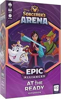 Disney Sorcerer’s Arena: Epic Alliances at The Ready Expansion | Featuring Robin Hood, Mrs. Potts, and Mulan | Officially Licensed Disney Strategy & Family Board Game | Ages 13+