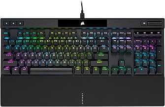 K70 RGB PRO Wired Mechanical Gaming Keyboard (Cherry MX RGB Red Switches: Linear and Fast, 8,000Hz Hyper-Polling, PBT Double-Shot PRO Keycaps, Soft-Touch Palm Rest) QWERTY, NA - Black