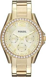 Women's Riley Quartz Stainless Steel Multifunction Watch, Color: Gold Glitz (Model: ES3203)