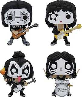 POP! KISS: Band Set - Glow in The Dark Collectible Set - Online Exclusive - The Spaceman, The Starchild, The Demon, The Catman