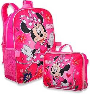 Minnie Mouse Girl's 16" Backpack W/Detachable Lunch Box Set (Multi)