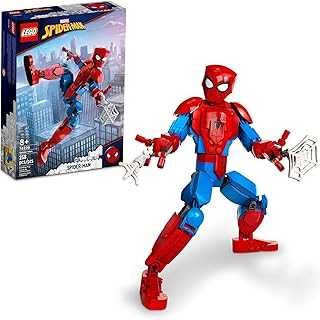 Marvel Spider-Man Building Toy, Fully Articulated Action Figure, Superhero Movie Set with Web Elements, Gift for Grandchildren, Collectible Model for Boys, Girls and Kids Ages 8 and Up, 76226