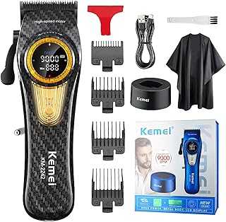 Professional Hair Clippers for Men Cord/Cordless Hair Cutting Kits, Hair & Beard Trimmer, Adjustable Blade Barber Clippers with USB Rechargeable, Gift for Men, KM-2242