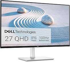 S2725DS Monitor - 27 Inch, QHD (2560x1440) Display, 100Hz refresh rate, 1500:1 contrast ratio, TÜV Rheinland Eye comfort 4 Star, Integrated 2x5W speaker, Height/Tilt/Swivel/Pivot- Ash White color