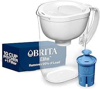 Everyday Elite Water Filter Pitcher, Removes 99% of Lead, Includes 1 Filter, 10-Cup Capacity, White