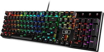 K556 RGB LED Backlit Wired Mechanical Gaming Keyboard, 104 Keys Hot-Swap Mechanical Keyboard w/Aluminum Base, Upgraded Socket and Noise Absorbing Foams, Soft Tactile Brown Switch