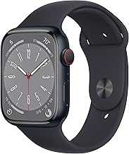 Apple Watch Series 8 [GPS + Cellular, 45mm] - Midnight Aluminum Case with Midnight Sport Band, M/L (Renewed)