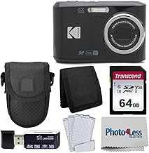 Kodak PIXPRO FZ45 Digital Camera Bundle with Black Point & Shoot Camera Case + Transcend 64GB SD Memory Card + Tri-fold Memory Card Wallet + Hi-Speed SD USB Card Reader + More!… (Black)