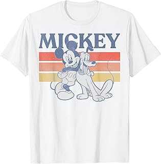 Mickey And Friends Mickey And Pluto Retro Line T-Shirt