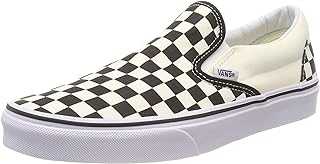 Unisex Adults' Classic Slip on Trainers Checkerboard White UK EU